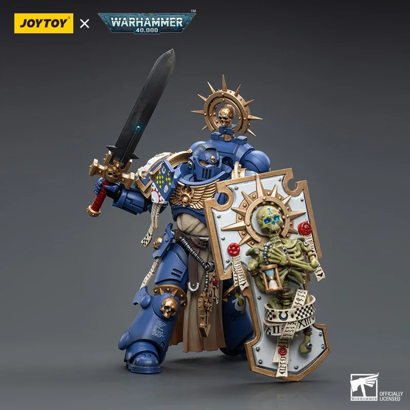 YTOY-Figurines Warhammer 40K Ultramarines avec Bouclier Relique et Épée de Puissance, Modèles de Jouets, Capitaine Primaris, 1:18