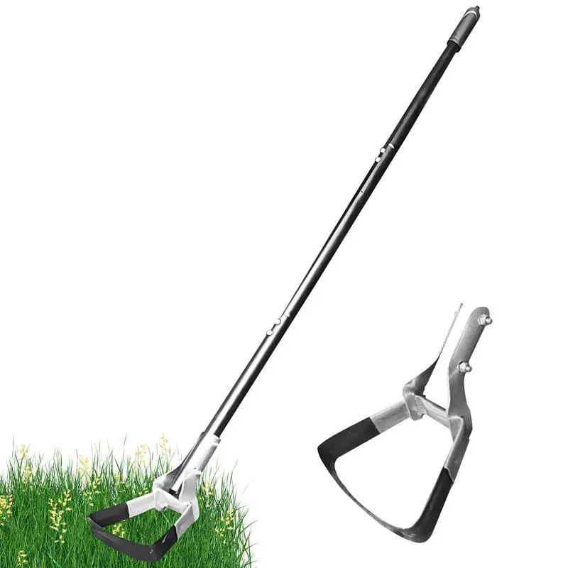 Gardening Hand Weeder Weeding Rake Handle Heavy Long Handle Garden Grass Hoe Multi-Functional Handheld Hoe Tool Garden Supplies