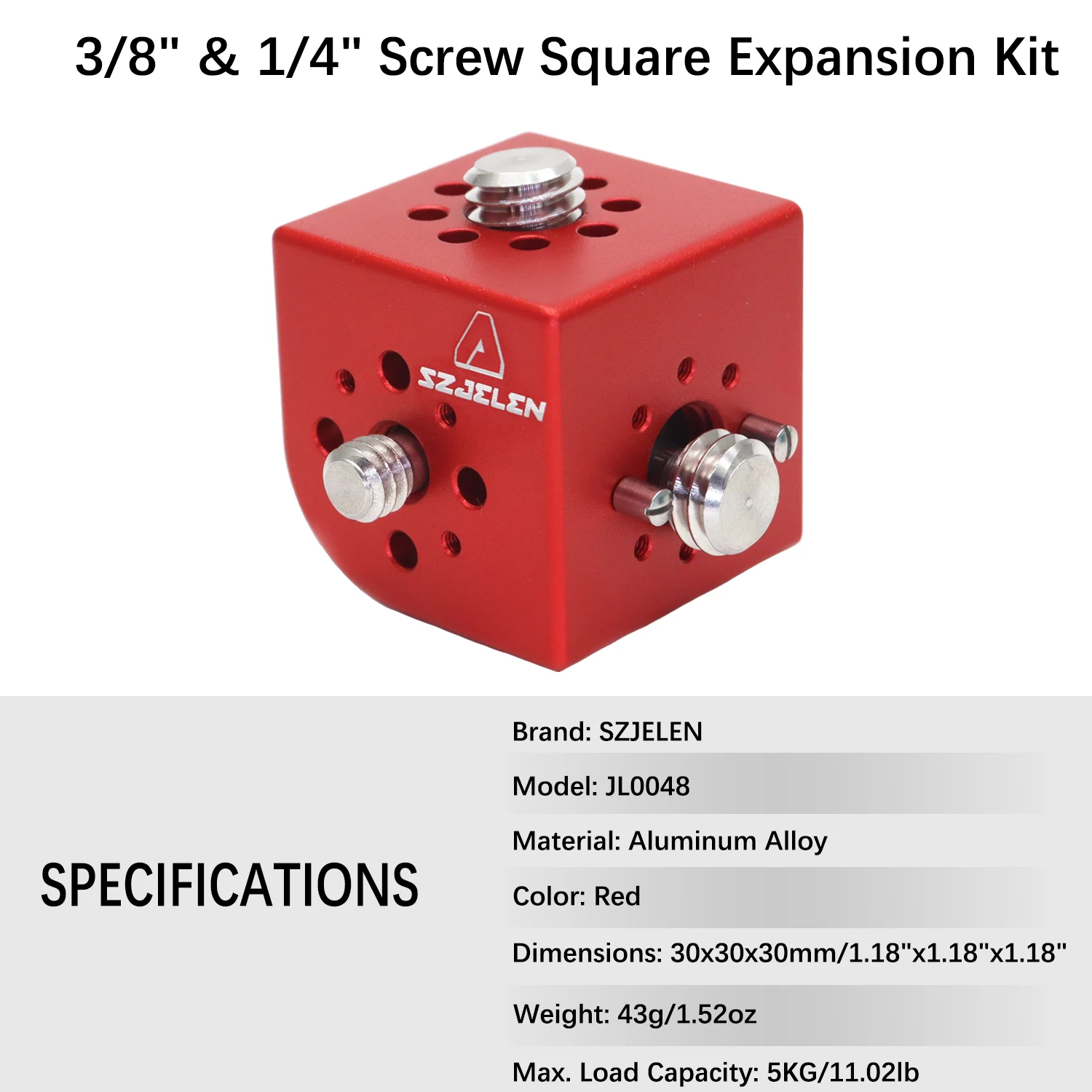 Square 3/8 1/4 three-side expansion video monitor  for ARRI RED Sony camera link Teradek Vaxis image transmission, monitor