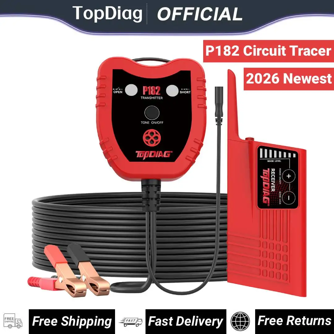 2026 Newest Topdiag P182 Circuit Breaker Finders Electric Cable Search Locator Wire Tracker Detector Line Finder Wire Tracker