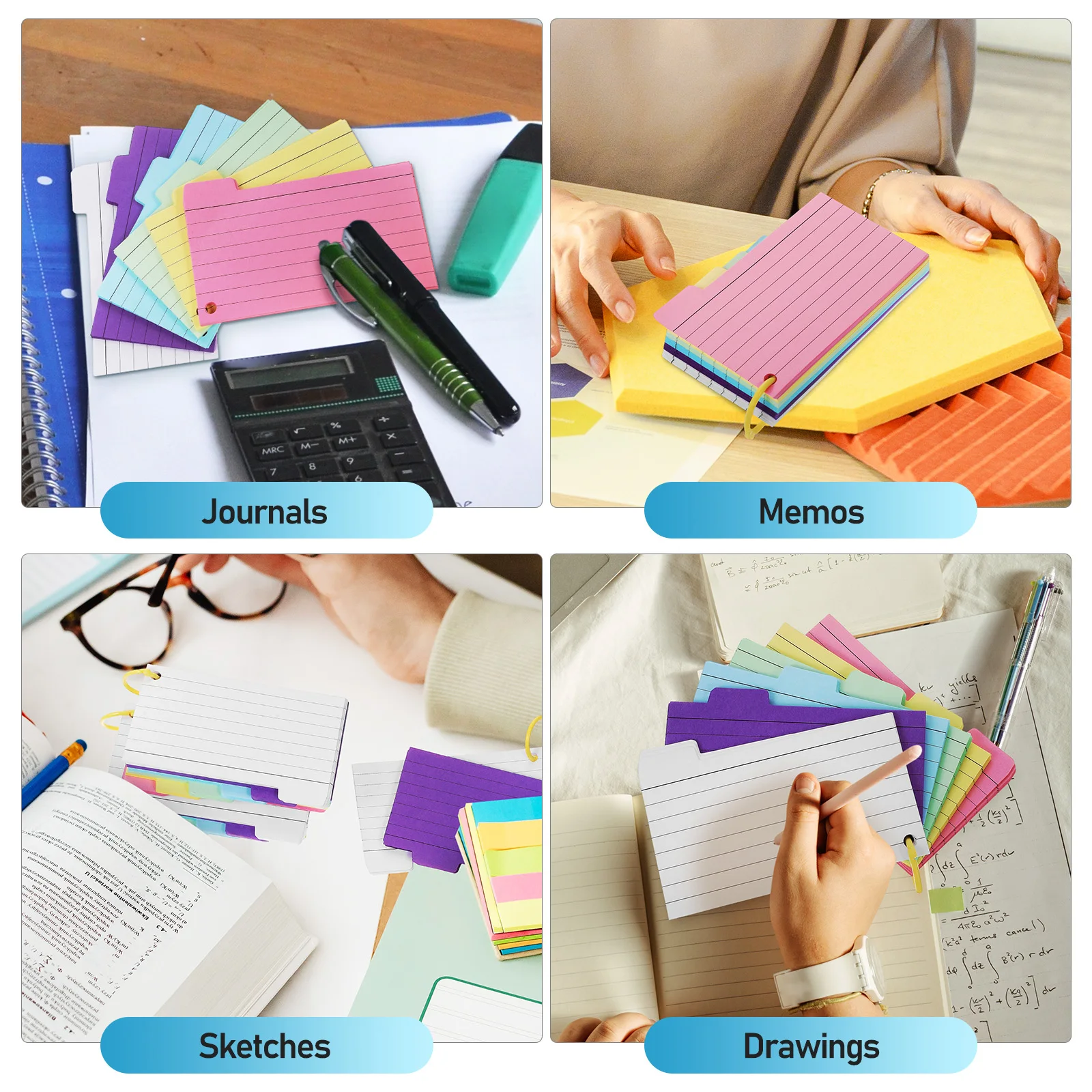 

450Pcs Spiral Note Pads Memo Pads Lined Flash Cards Pocket Size Binder Rings Study Learning Note Taking Flash Cards