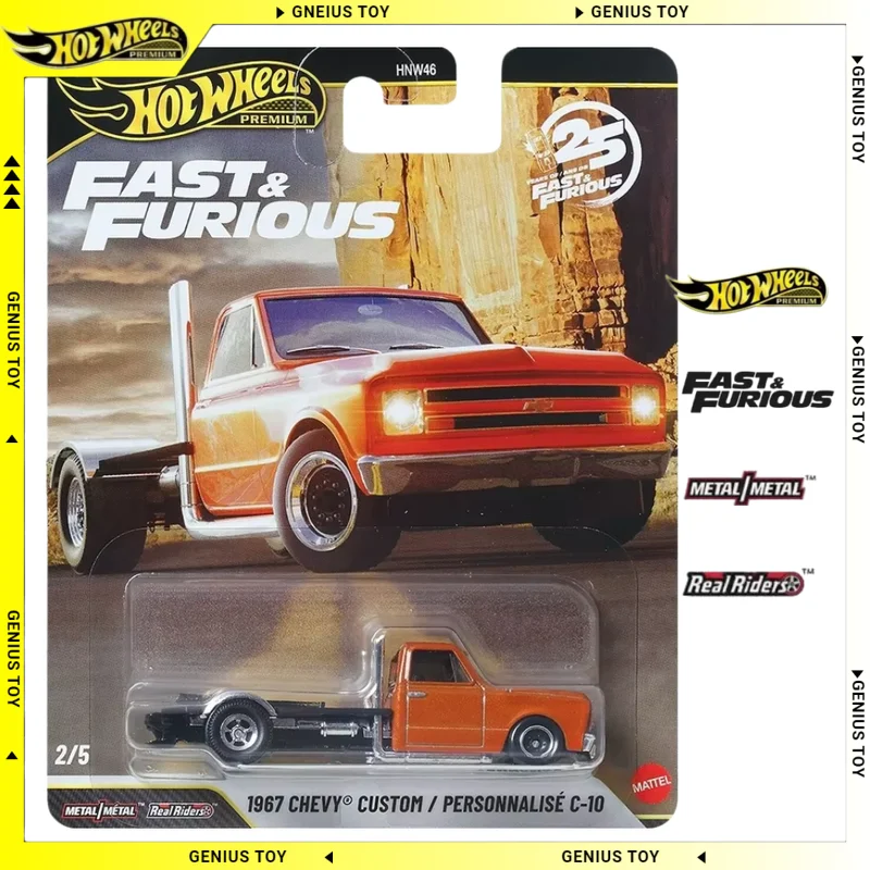 

Hot Wheels Premium 2026 Fast & Furious 25th Anniv. 1967 CHEVY CUSTOM 1:64 Diecast Alloy Metal Body Classic Movie Car Collectible