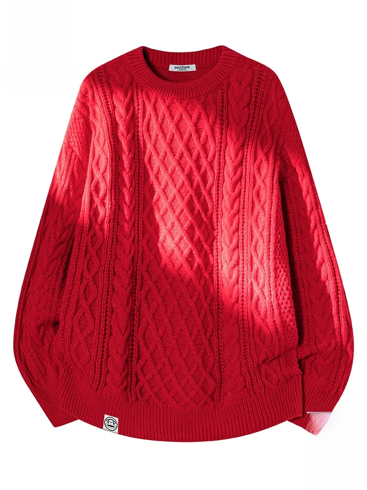 

Мужской вязаный свитер Paul Frank с круглым вырезом, повседневный, свободный, теплый, с дизайном обезьяны Big Mouth, из полиэфирного волокна, осенняя новинка