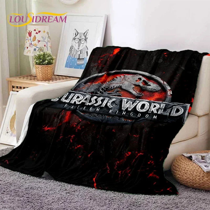 3D Cartoon Jurassic Park Dinosaur Dino Soft Flannel Blanket for Beds Bedroom Sofa Picnic,Throw Blanket for Outdoors Leisure Gift