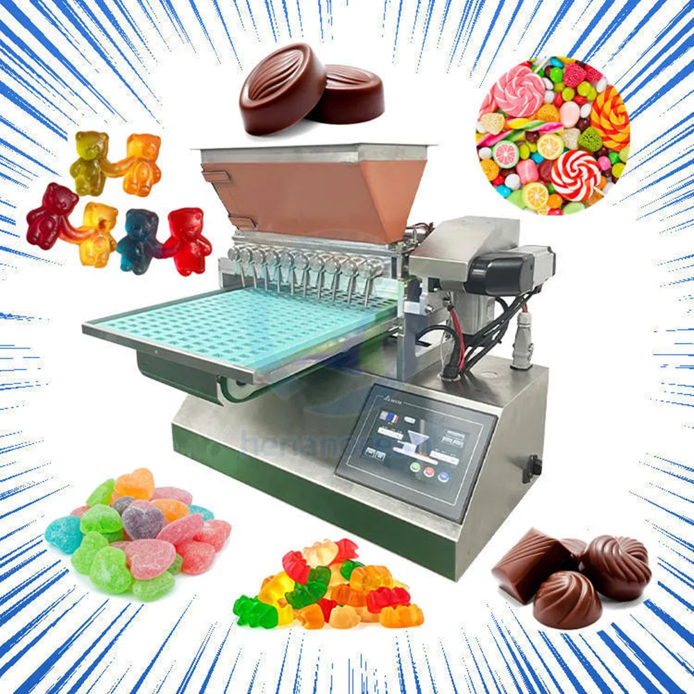 Máquina automática de dulces, línea de producción de dulces de oso de goma comercial, máquina de dulces de turrón de alta calidad
