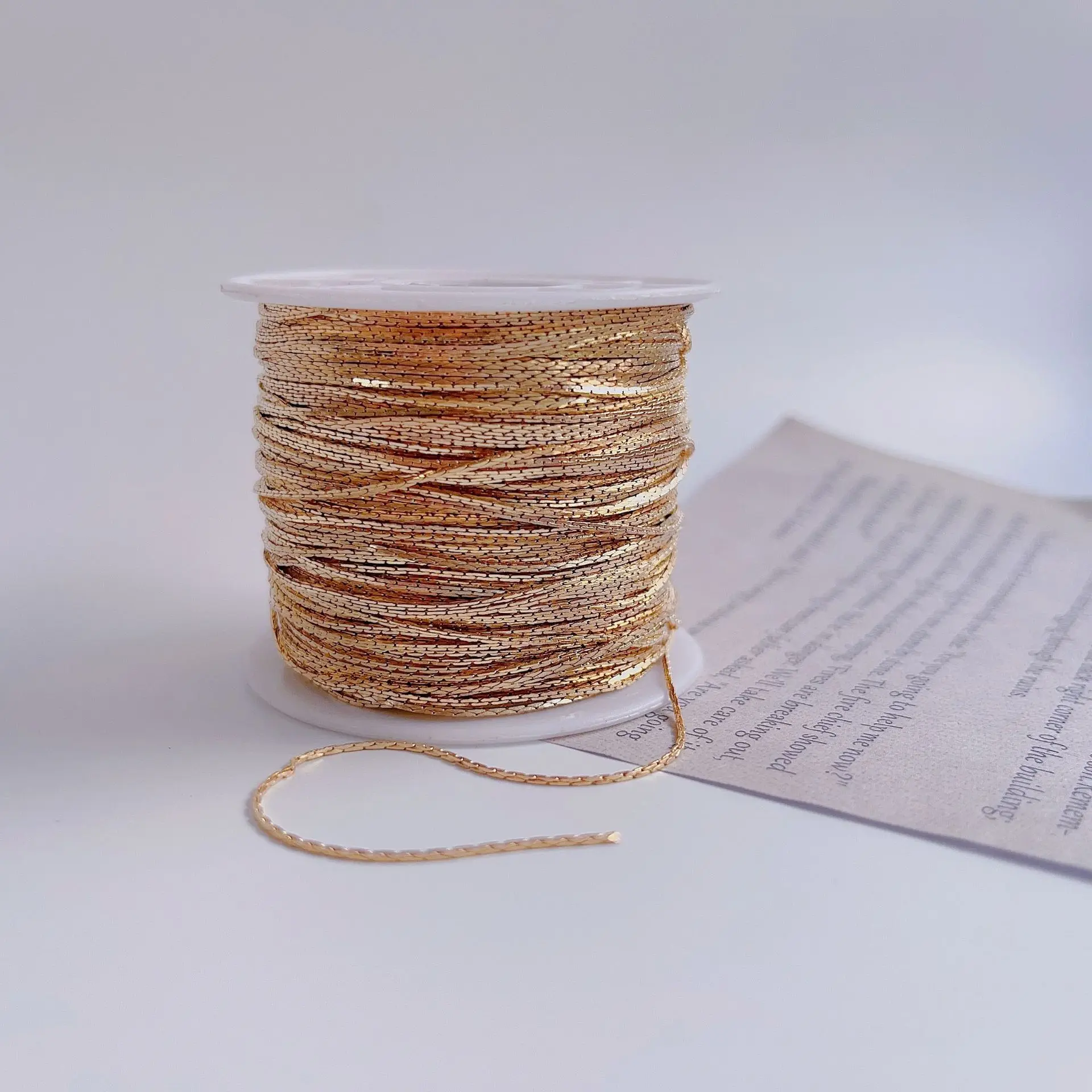 New 5 Meters/lot Gold/Silver Plated Necklace Chain for Jewelry Making Findings DIY Necklace Chains Materials Handmade Supplies