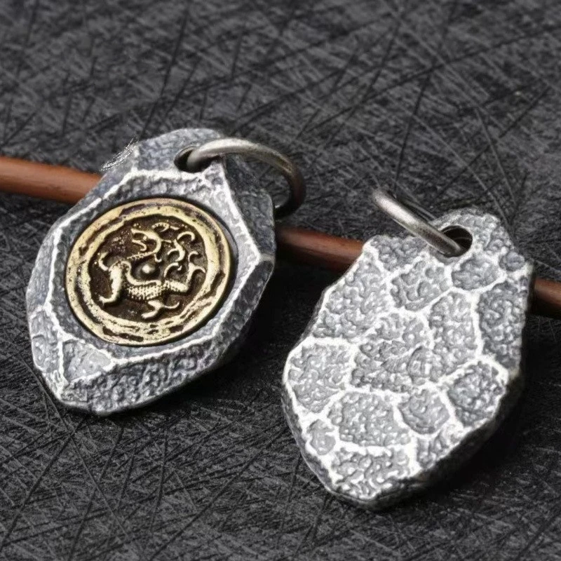 Ethnic Style Four Great Divine Beasts Pendant For Men Jewelry Retro Golden Tortoise Rosefinch Dragon Tiger Necklace Male Gift