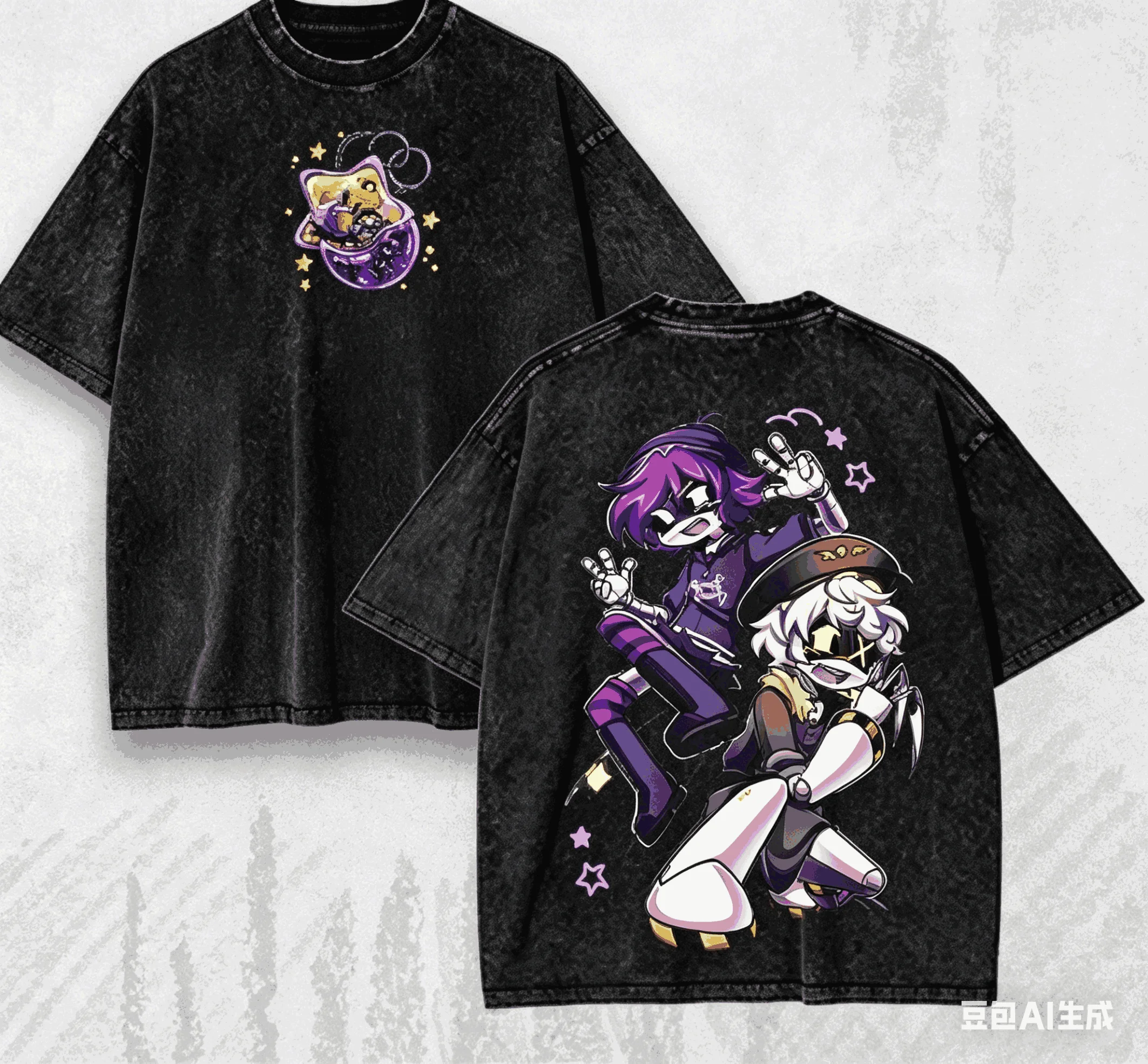 MURDER DRONES Washed T-shirt 2026 New Model personality Clothes shirt Year round clothing Retro Fashion Vintage Couples Classic