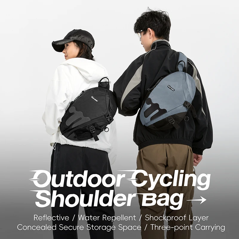 

Reflective Water Repellent Cycling Shoulder Bag 11.5L Lightweight Backpack with Mesh Pocket for Outdoor MTB Road Bike Parts