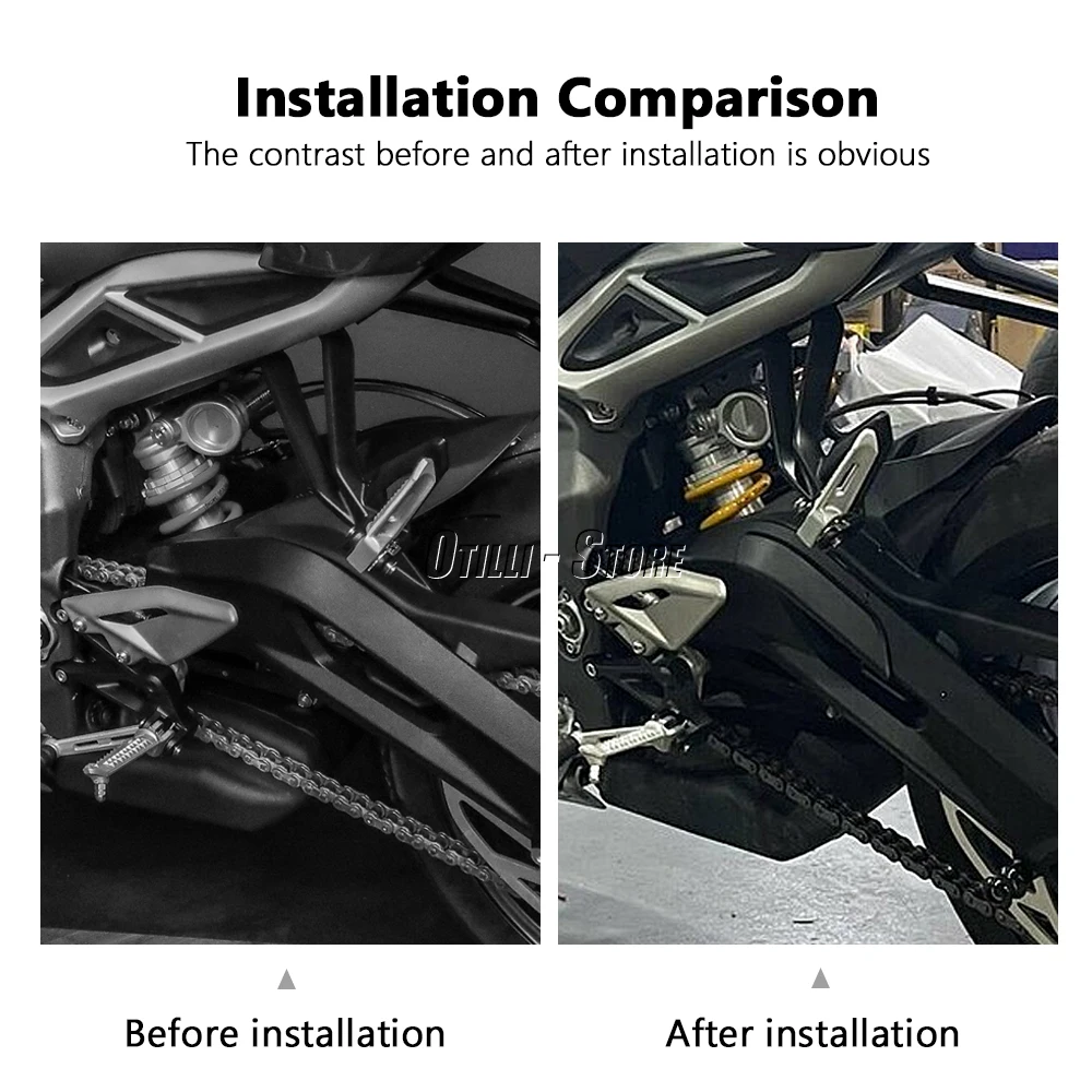 FOR STREET TRIPLE 765RS For Street Triple 765 RS Motorcycle Anti-collision Protector Rear Stickers Side Protection Guards Black