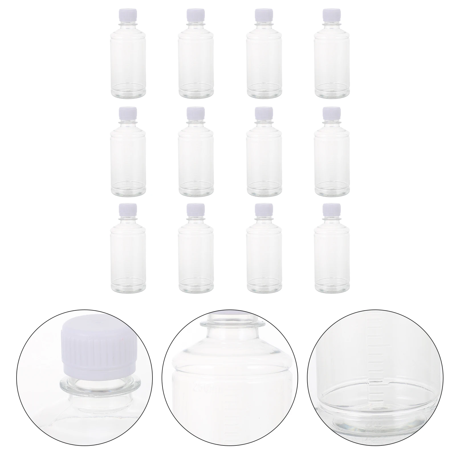

12 Pcs Bottles Bottled Leakproof Milk Laboratory Sample Sealing Medicine Liquid