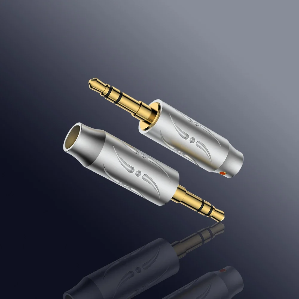 

Viborg VH302G VH302R VH303G VH303R 3.5mm Stereo Plug 4.4MM Balanced Jack Audio Connector Gold Rhodium Plated Earphone plug