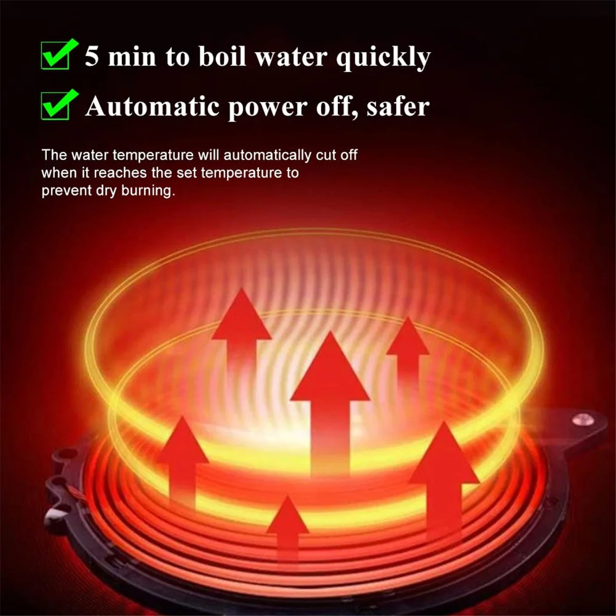 سيليكون قابل للطي مع أكواب قابلة للطي ، غلاية تخييم صغيرة للسفر ، غلاية الاتحاد الأوروبي ، غلاية