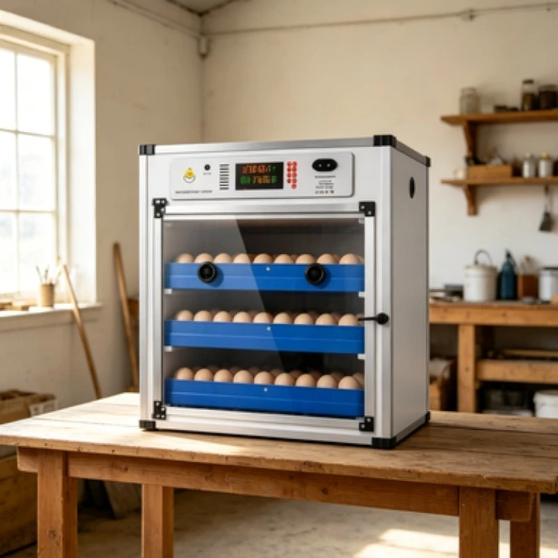 Incubator Automatic Egg Hatcher 70/140 Eggs Digital Temperature Control Humidity Display Egg Incubator for Chicken Duck Goose