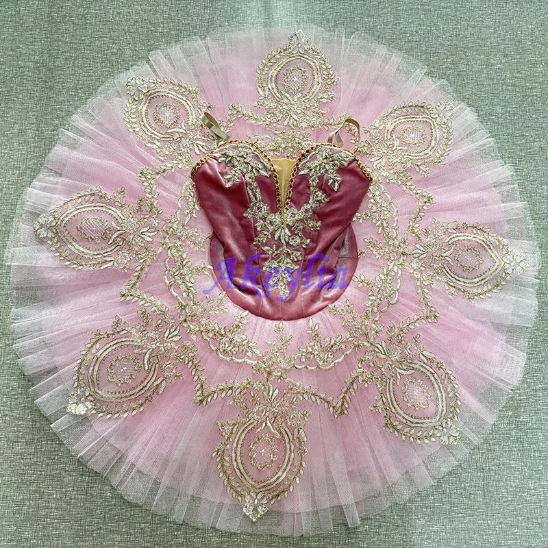 

Akeylia Sleeping Beauty ballet tutu Group Performance Dress pancake tutu classical girls Customized Size and color BLST20131