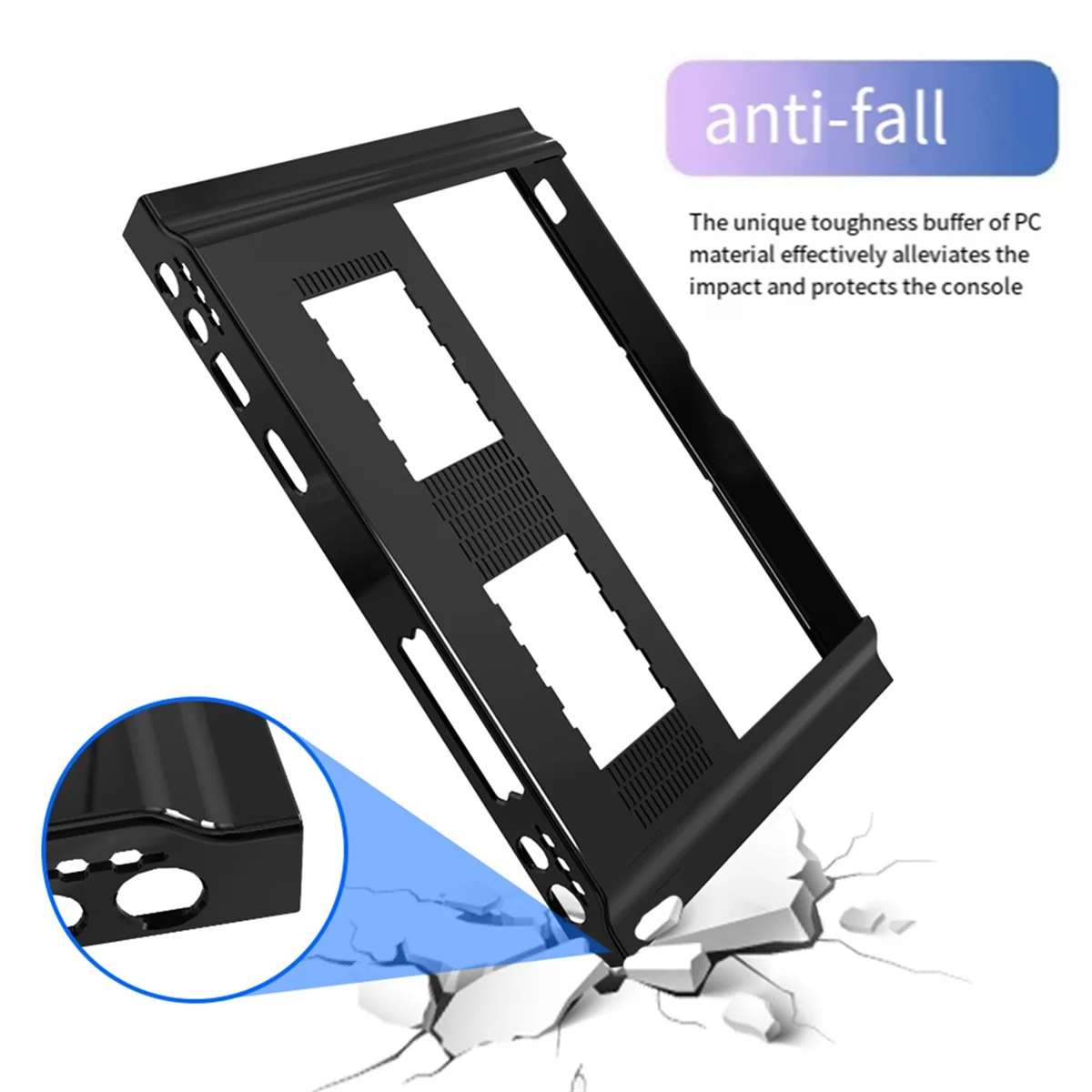 AU32-Protective Case dla Lenovo Legion GO Game Console Shell Sleeve with Rocker Cap Akcesoria do konsoli do gier Czarny