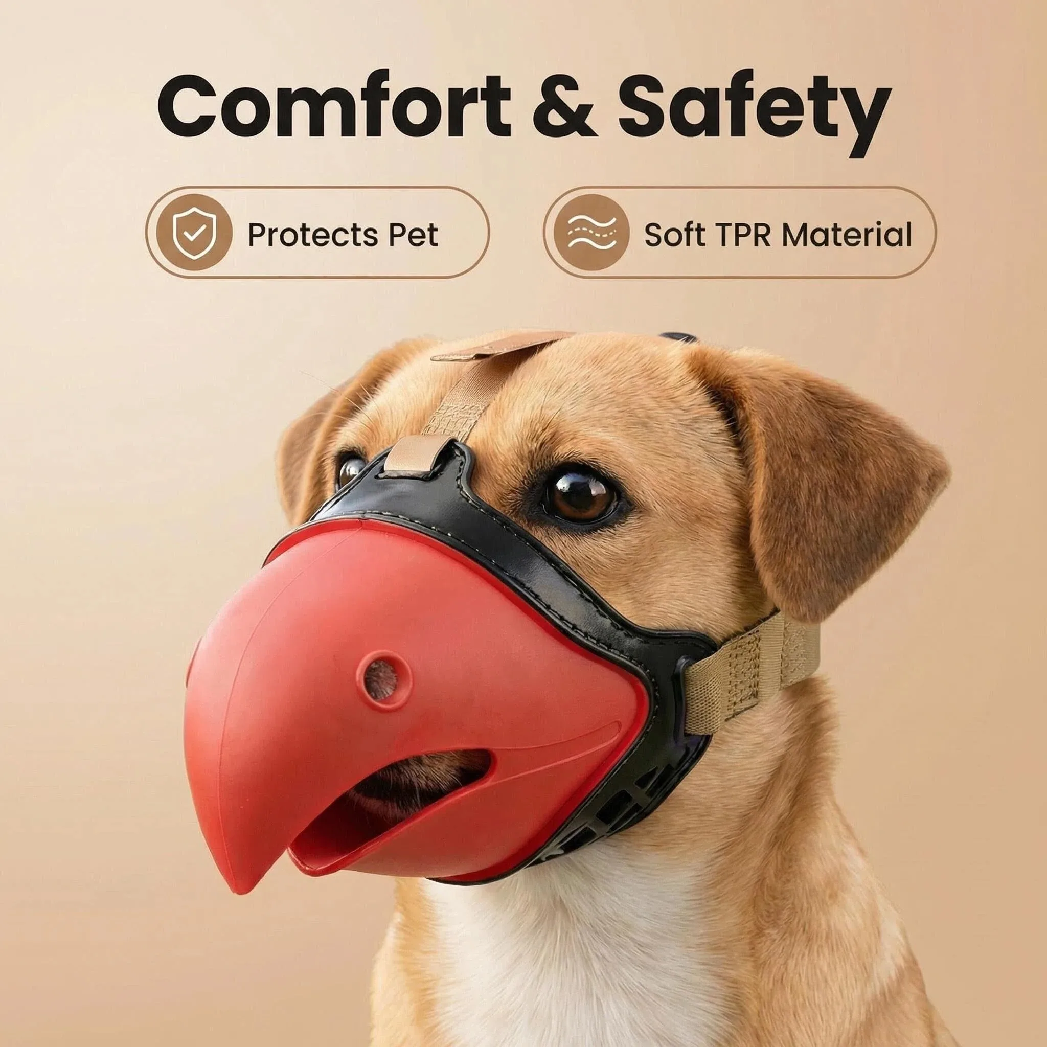 S-XXXL TPR Parrot-type Dog Muzzle To Prevent Biting Barking And Random Eating Of Masks Suitable For Small And Large-sized Dogs