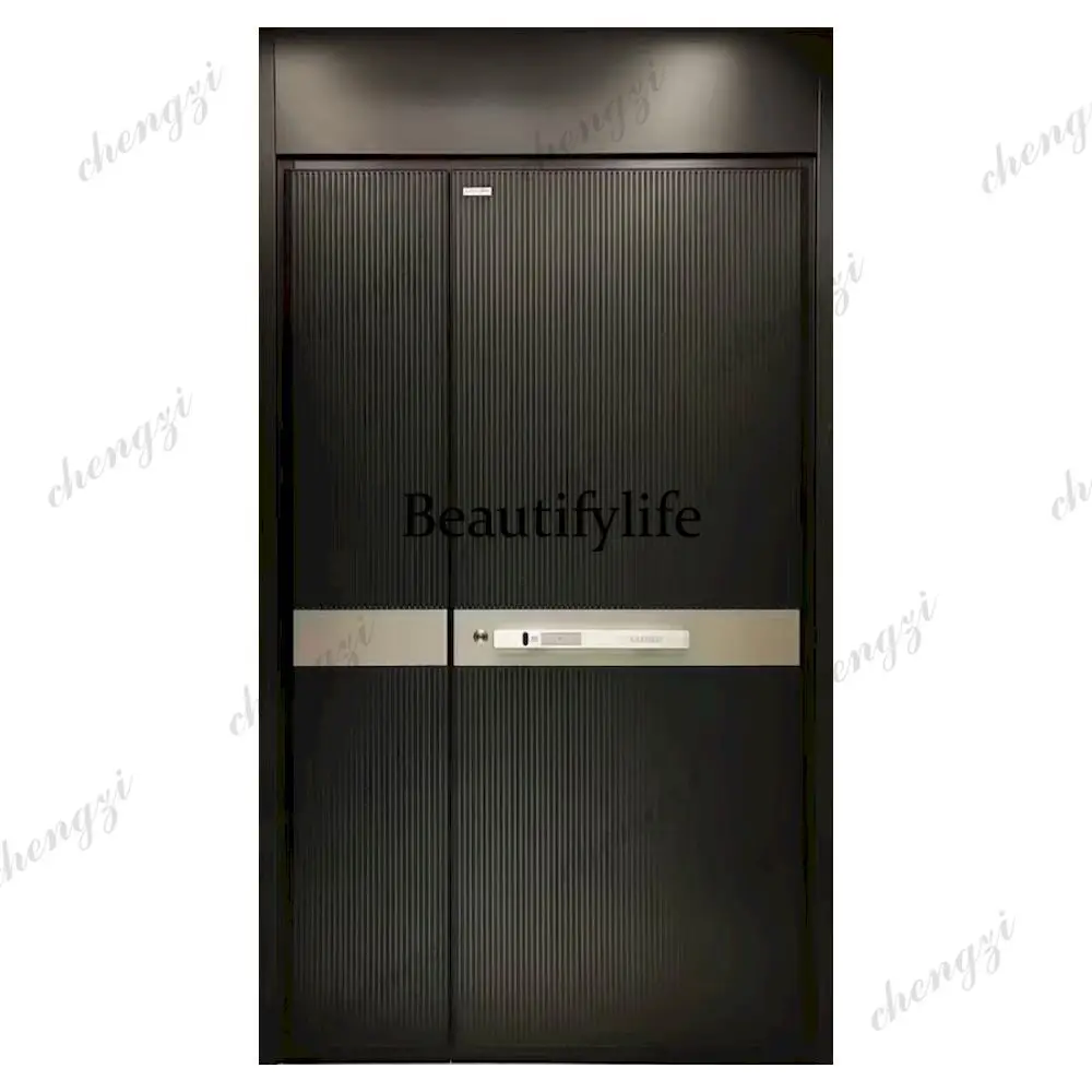 Z138 Customization Prima Main Entry Door High Security Stainless Steel Front Door With Strong Lock System Windproof For Home