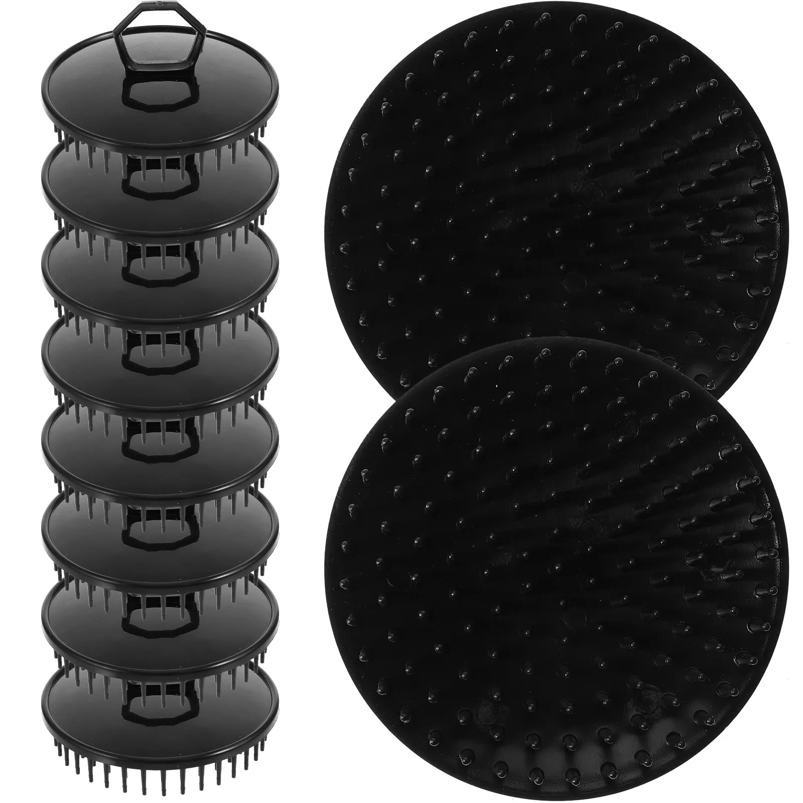 10Pcs Comfortable Scalp Massage Brush Portable Hair Washing Shampoo Brush Deep Clean Exfoliate Scalp Itch Relief Dandruff