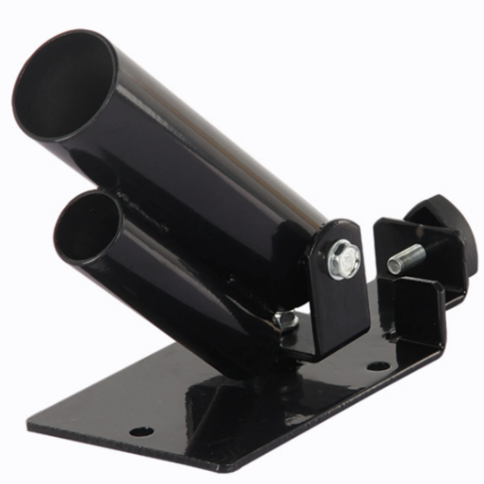 Support de musculation pour barre, structure soudée, cadre de soulevé de terre, équipement d'entraînement compact en métal noir