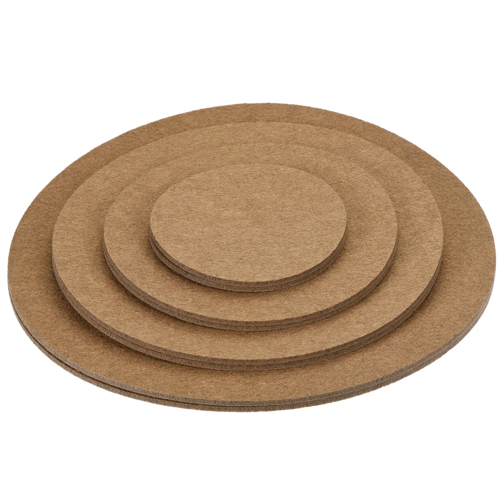 Plant Coasters 4 6 8 10 Inch Reversible Absorbent Waterproof Round Felt Pad Mat Black/Brown/Gray/Yellow