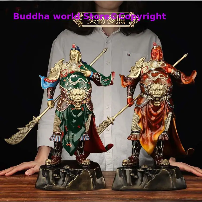 2025 Large Asia High grade buddha Home store company shop God of wealth GUAN GONG BUDDHA brass statue bring Good luck fortune