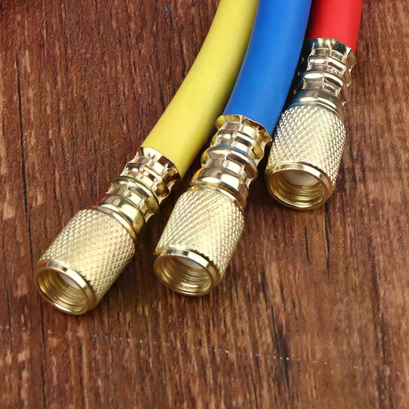 90-150cm R410A 1/4'' SAE AC Charging Hose Set 500 PSI For Air Condition Refrigerant Hoses R134 R22 Refrigeration Charging Tool