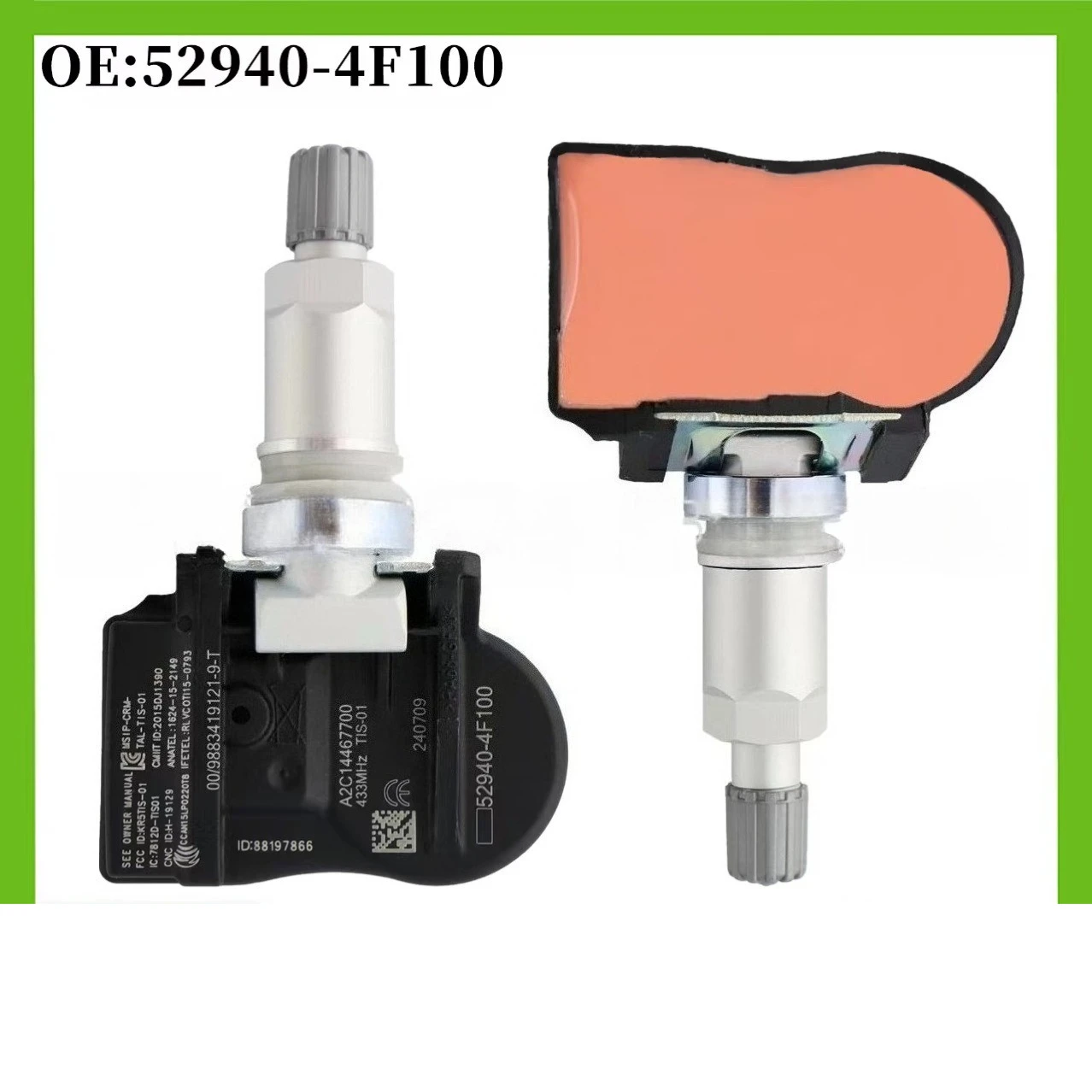 

52940-4F100 1/4pcs TPMS Tire Pressure Monitor Sensor For Hyundai Grand Starex 2015-2017 Maxcruz 529404F100