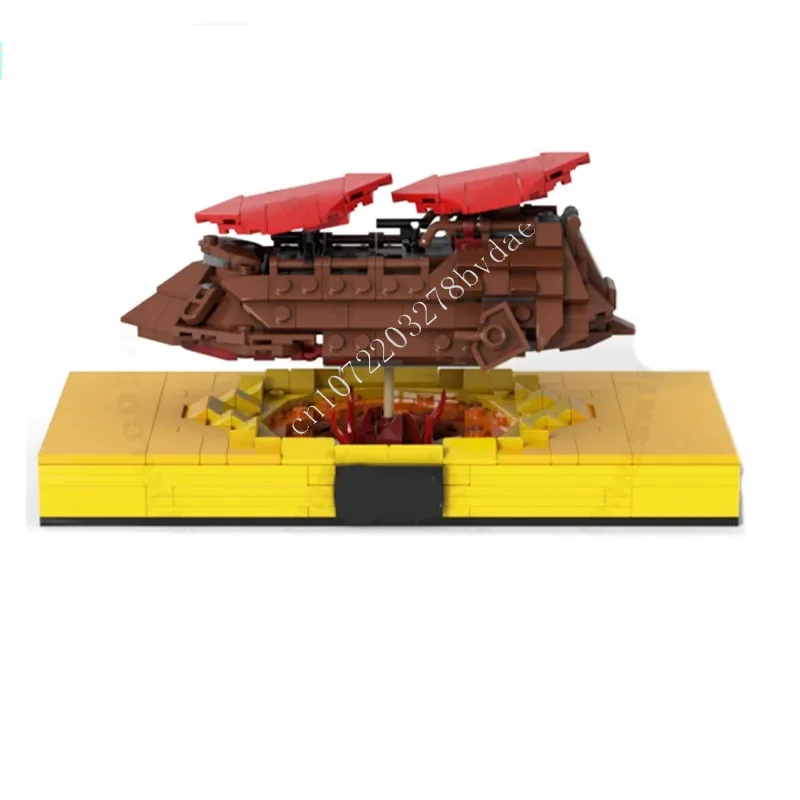 

545PCS Micro Diorama Sail barge&Sarlacc Desktop Edition Space War Military MOC SpaceShip Battle Puzzles Holiday Toy Gift Kid Age