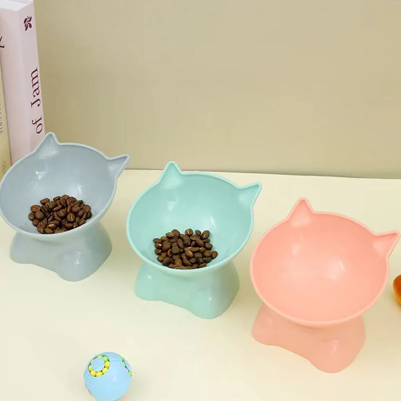 1PCS Cartoon Pet Feeding Bowl,Dog Food Dispenser Pet Food Bowl Cute Cats Bowl Cat Shape Food Bowl