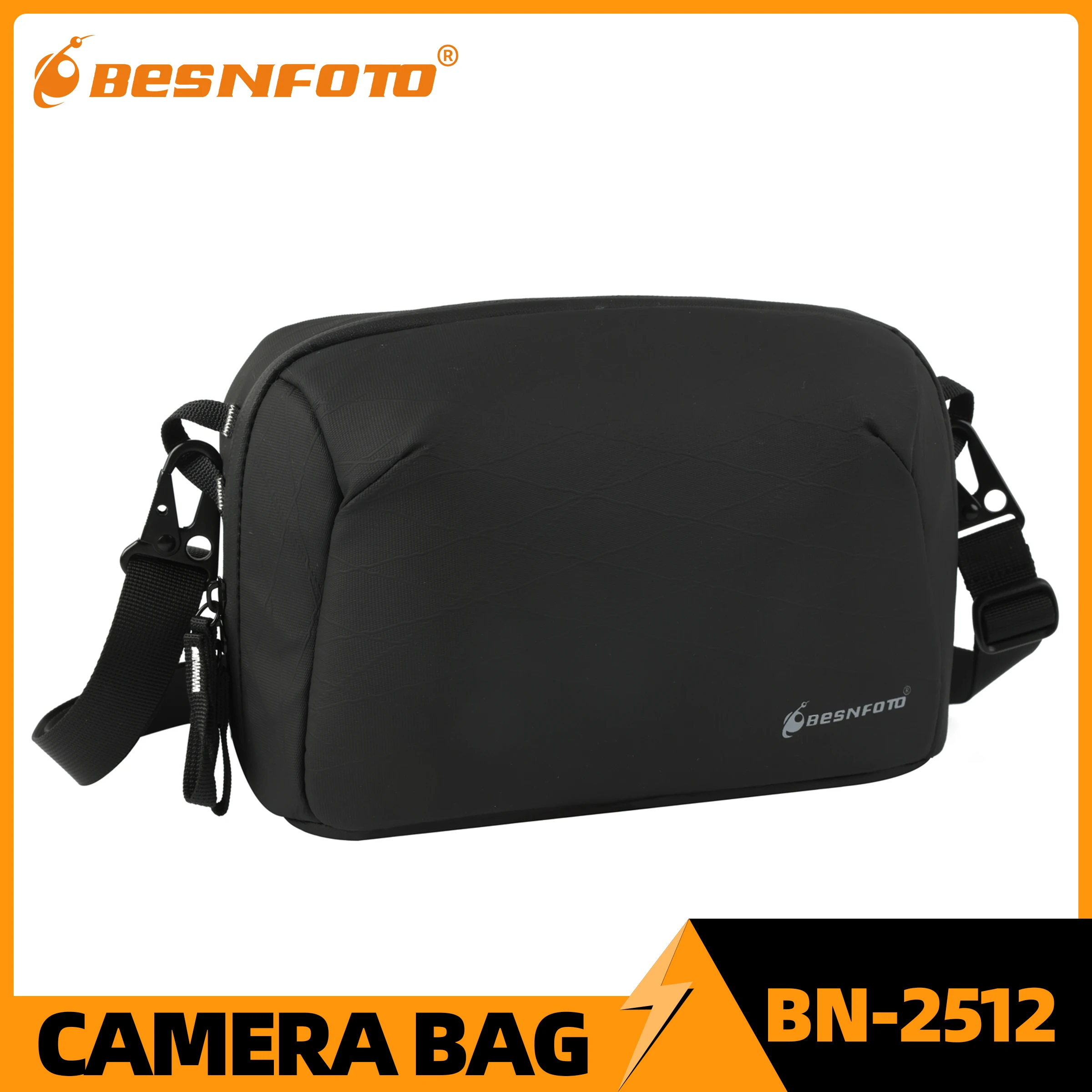 

Besnfoto Waterproof Portable Camera Backpack Organizer Pouch for Travel, Charger, Power Bank, Cables with Removable Shoulder