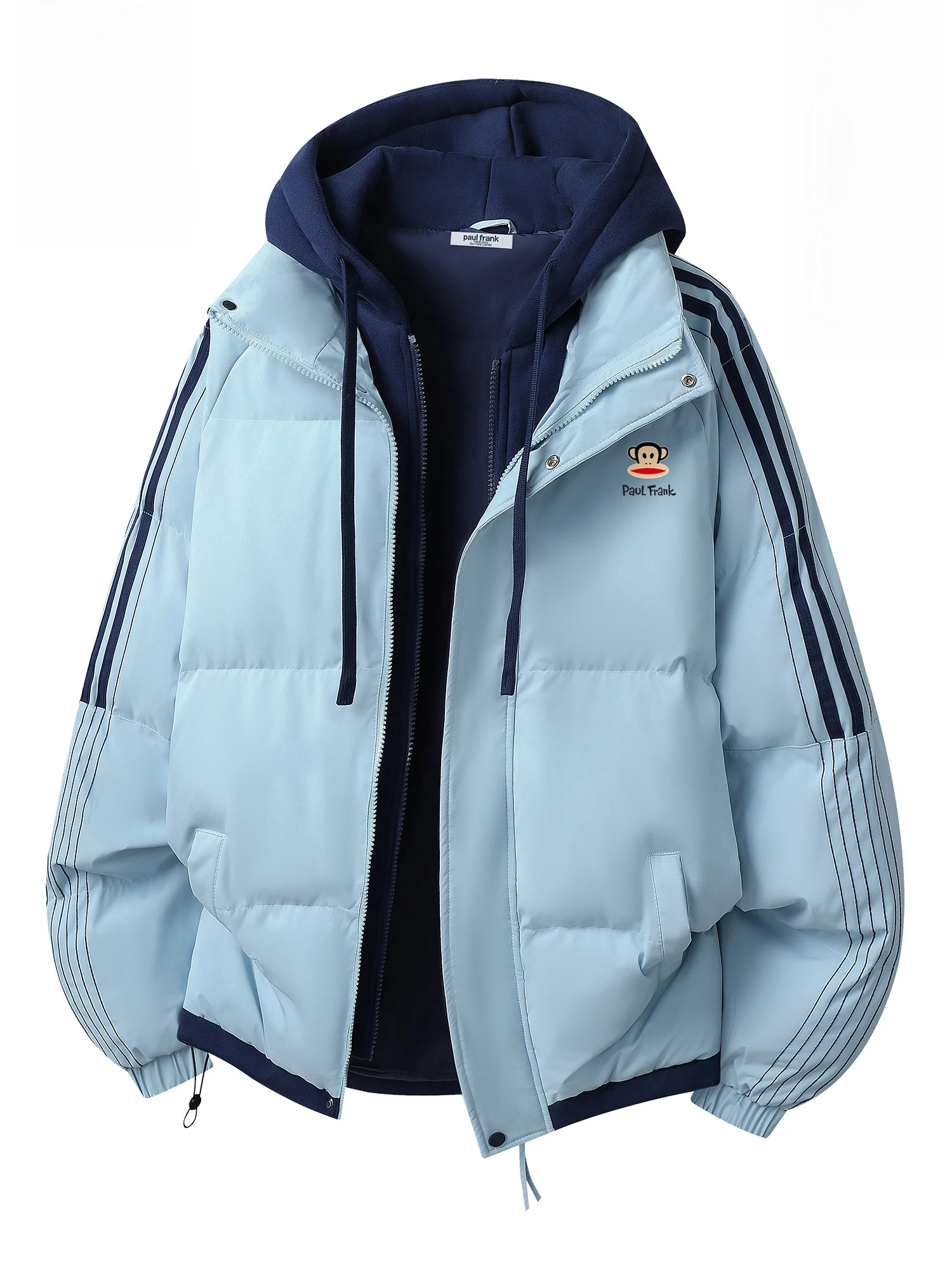 

PaulFrank Monkey Hooded Jaet Men's Winter Thiened Cotton Polyester Casual Outerwear Color Blo Design Youth Faion