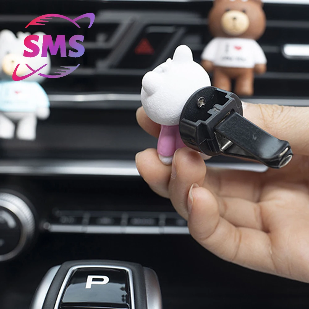 4 قطع سيارة الحب الدب الروائح الديكور الداخلي منفذ هواء السيارة مشبك العطور لمرسيدس بنز BMW تويوتا