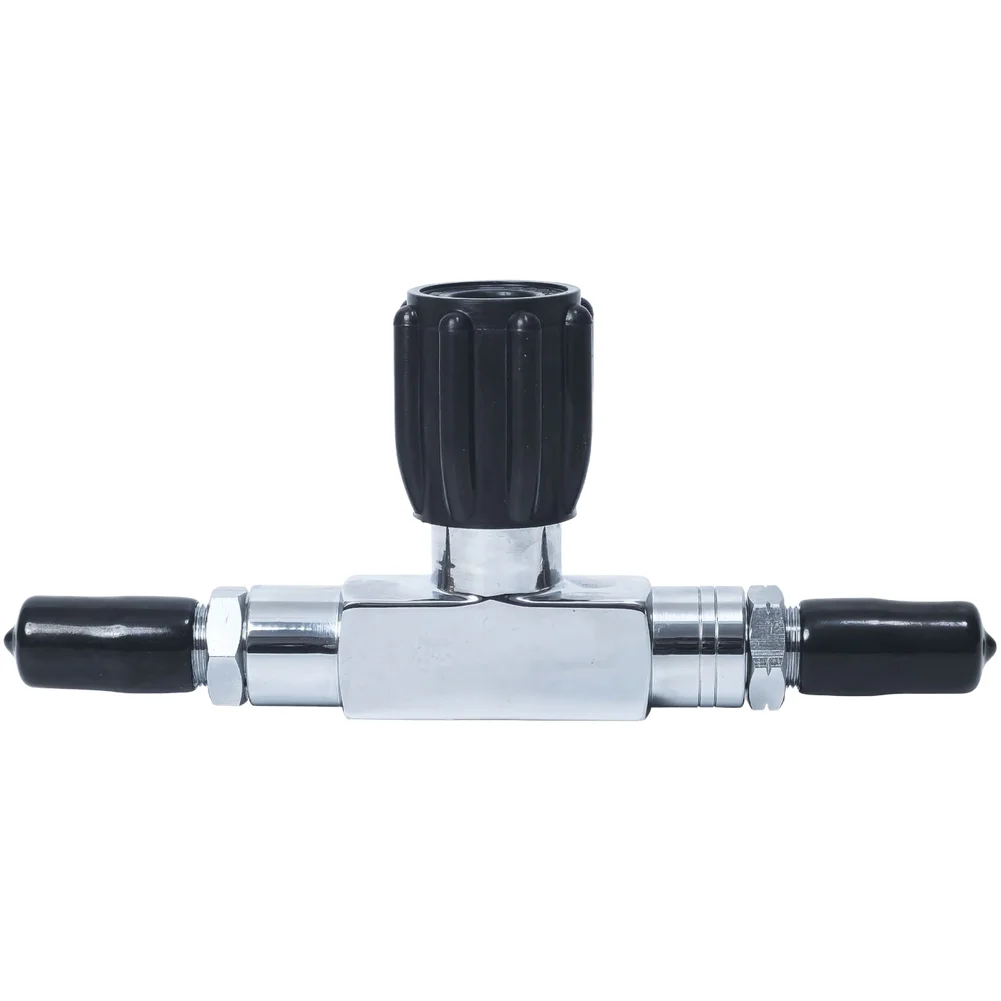 Scuba Diving Twin Cylinder Valve Assembly with 3500psi DIN Compatibility G3/4 Thread and Rust Resistant Brass Material