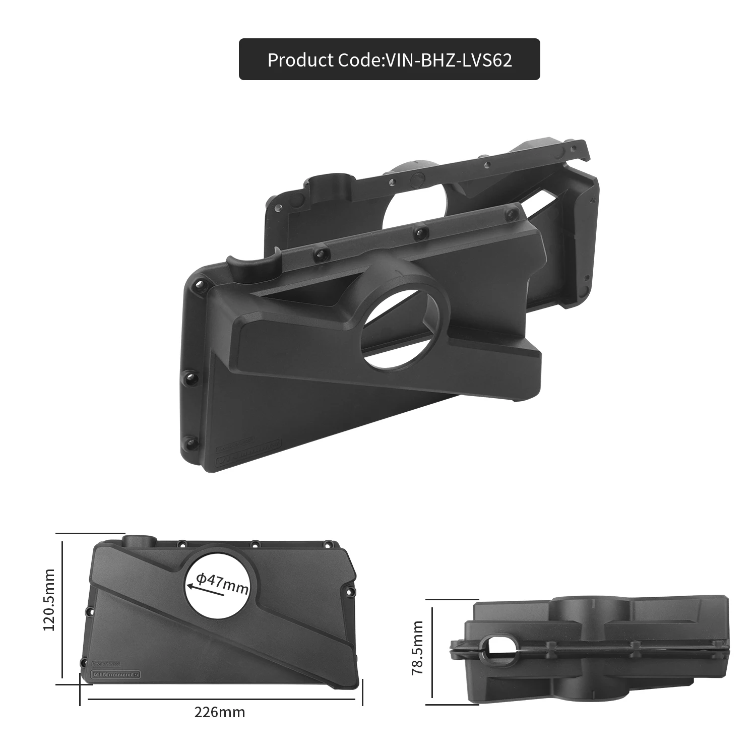 Travel Transducer Cover for LiveScope LVS62-30% Glass Fiber Reinforced Nylon Zero Interference Design with Sonar Openings for