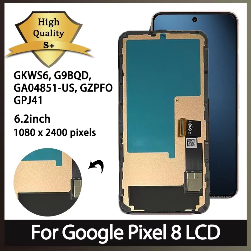 TFT For Google Pixel8 GKWS6 G9BQD  GZPFO Display Screen For Google Pixel 8 Display Screen Touch Panel Digitizer Assembly