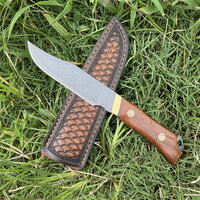 Clad Steel Blade Wood Handles Tactical Fixed Blade Hunting Knife Self Defense EDC Survival Tools Camping Portable Knives
