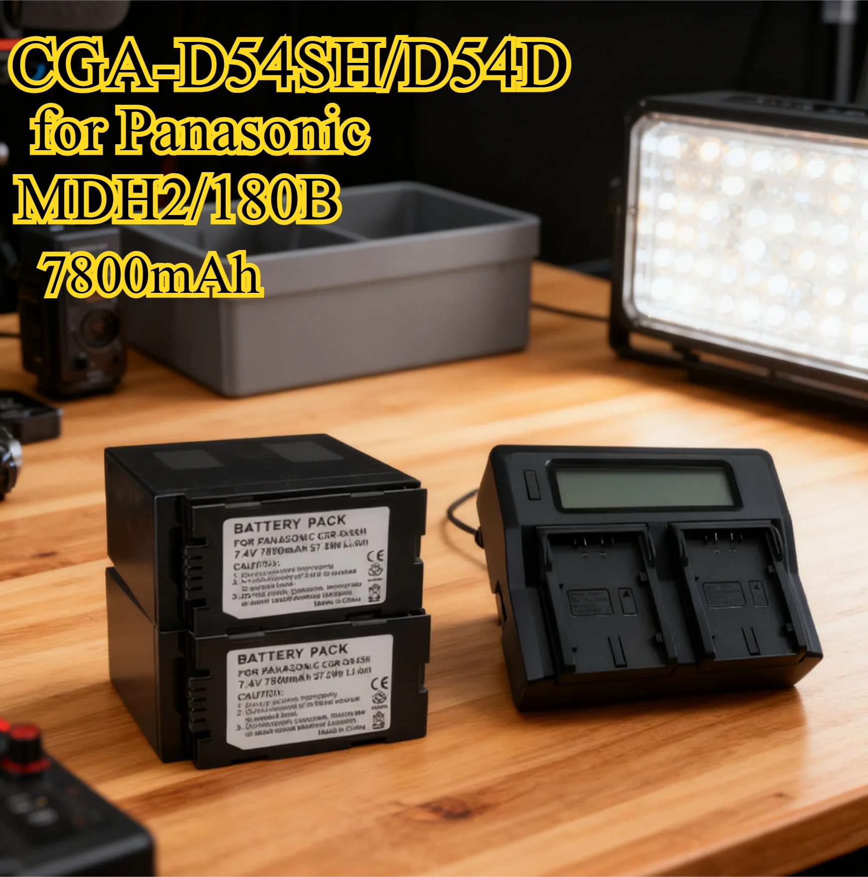 

7800 мАч CGA-D54SH/D54D аккумуляторная батарея для видеокамер Panasonic сверхвысокой емкости для MDH2/180B/AC90/PX298MC/HPX-173MC
