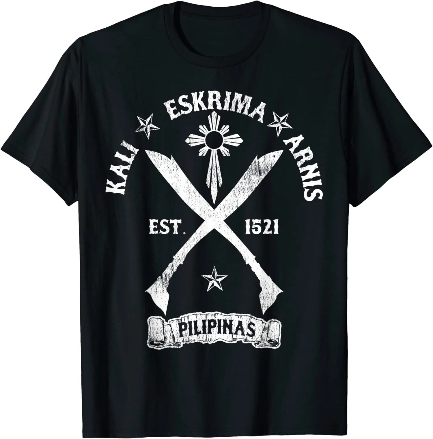 NUEVA camiseta LIMITADA Cool desgastada Kali Arnis Eskrima-Camiseta con espada cruzada S-3XL