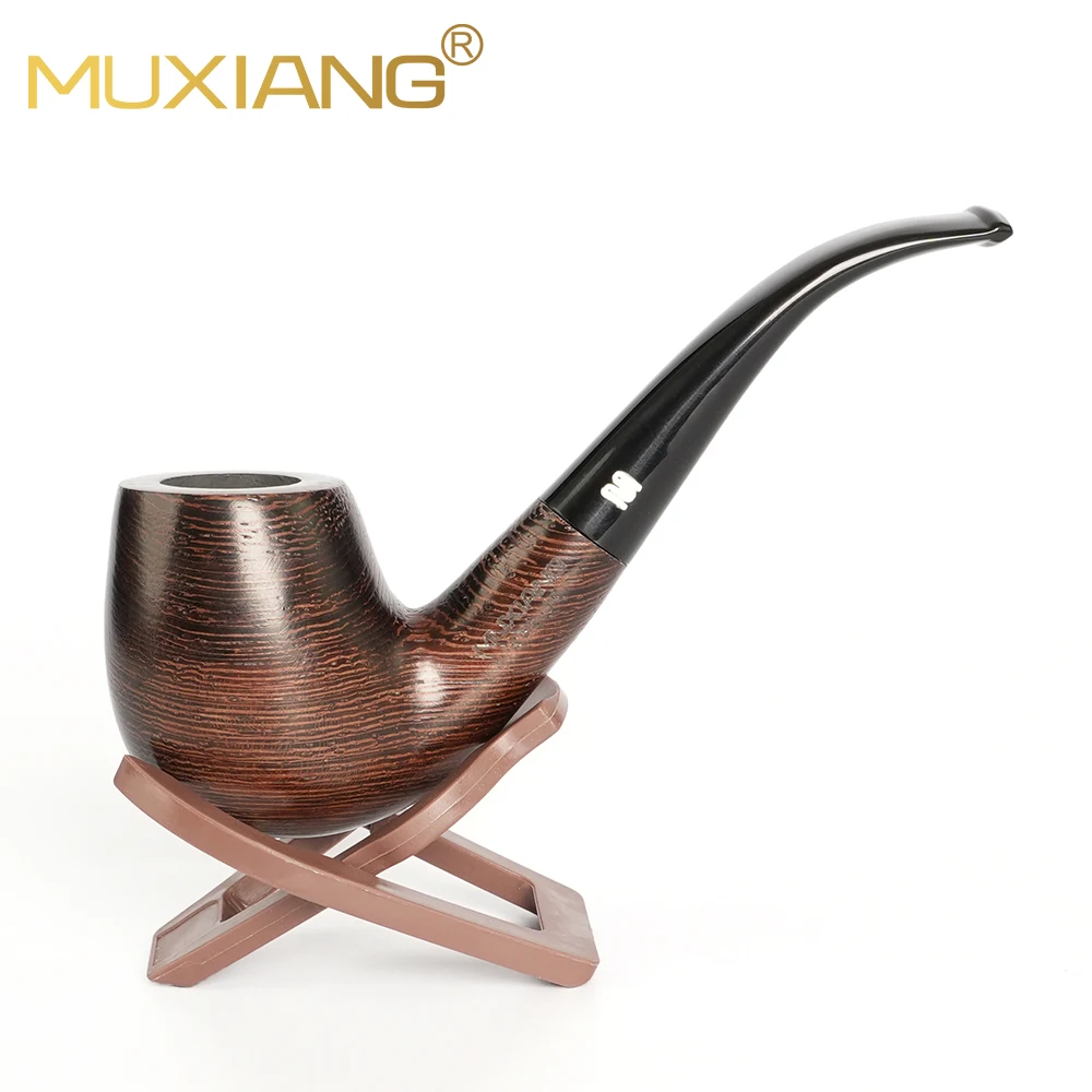 Church pipe wooden pipe long reading pipe tobacco pipe mahogany  smoking pipes with decorative ring with cleaning accessories