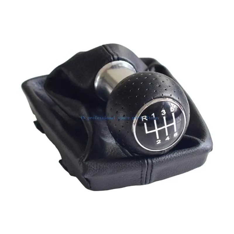 41XA Manual Transmission Gear Lever Knob with Boot, Leather-Look Grip Texture and Integrated Console Trim Update Part