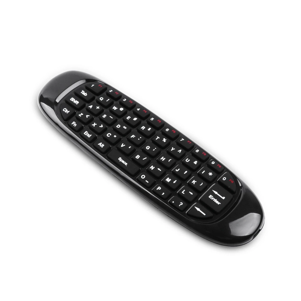 2.4g teclado sem fio e controle remoto, versão em inglês, para android tv box, computador, giroscópio de 6 eixos