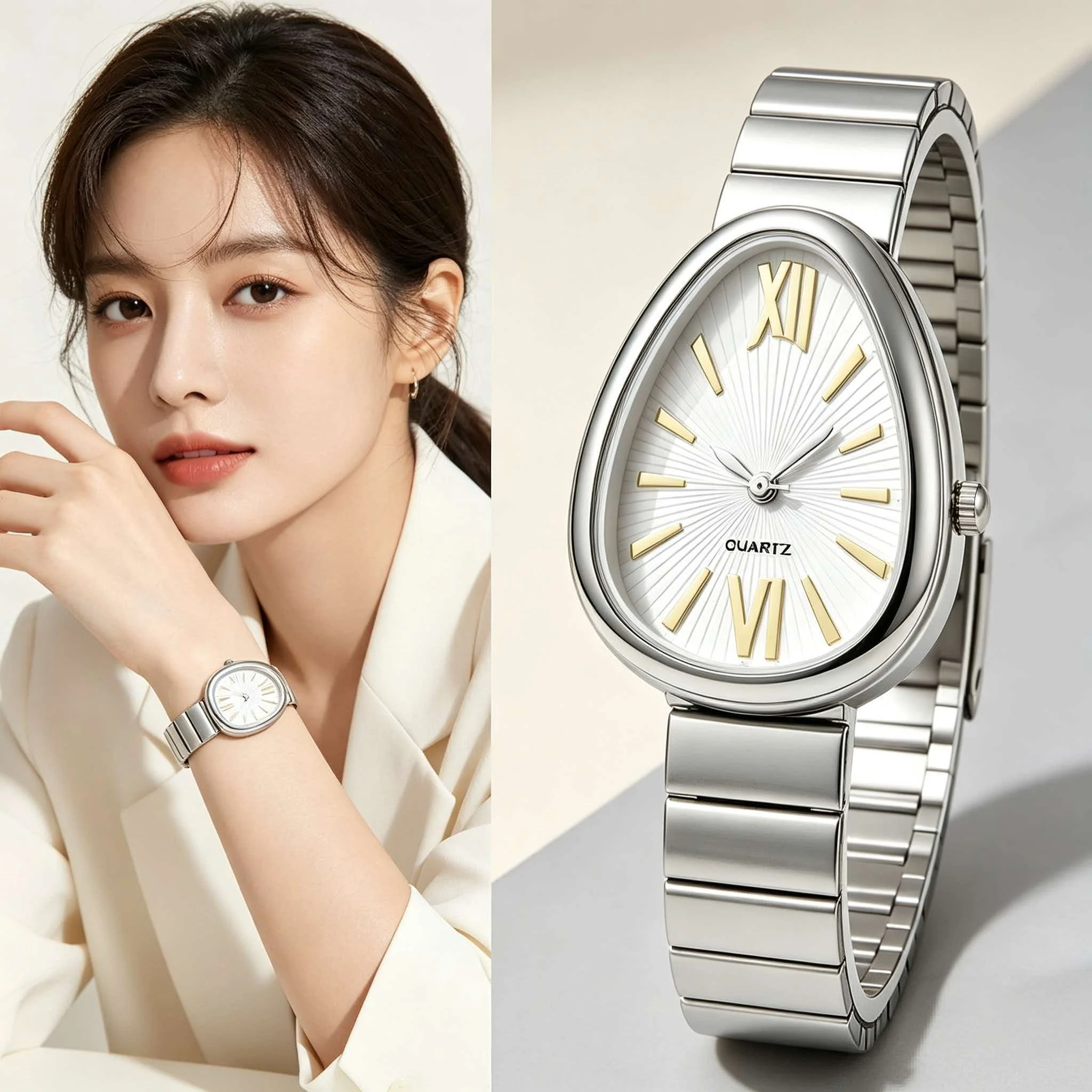 Casual Fashion Alloy Women Quartz Watches Anniversary Gift Business Wristwatches