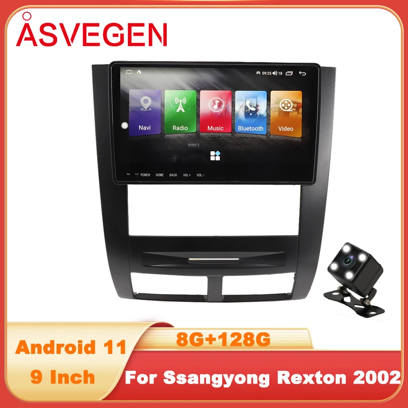 

9 ”Android 11 автомобильный мультимедийный плеер для Ssangyong Rexton 2002 с 128G GPS Navi Стерео Радио Видео Bluetooth беспроводной CarPlay