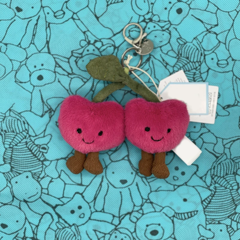 Marshmallow-Ball-Plüsch-Schlüsselanhänger, Golf-Schlüsselanhänger, Croissant-Plüschtier, Kirsche, Xue Long Plüsch-Taschenanhänger – Detail 9