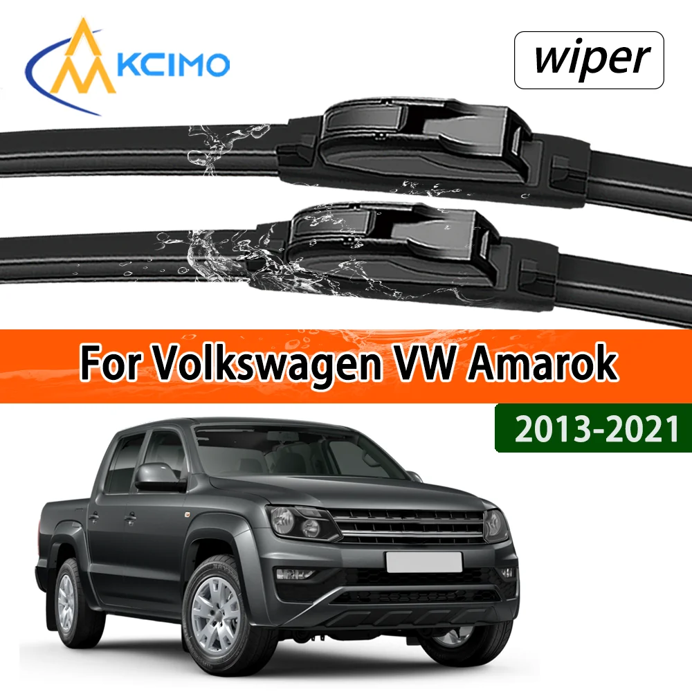 

Silent Black Front Wiper Blades Set for Volkswagen VW Amarok 2013-2021 2014 Auto Windscreen Windshield Window Wiper Accessories