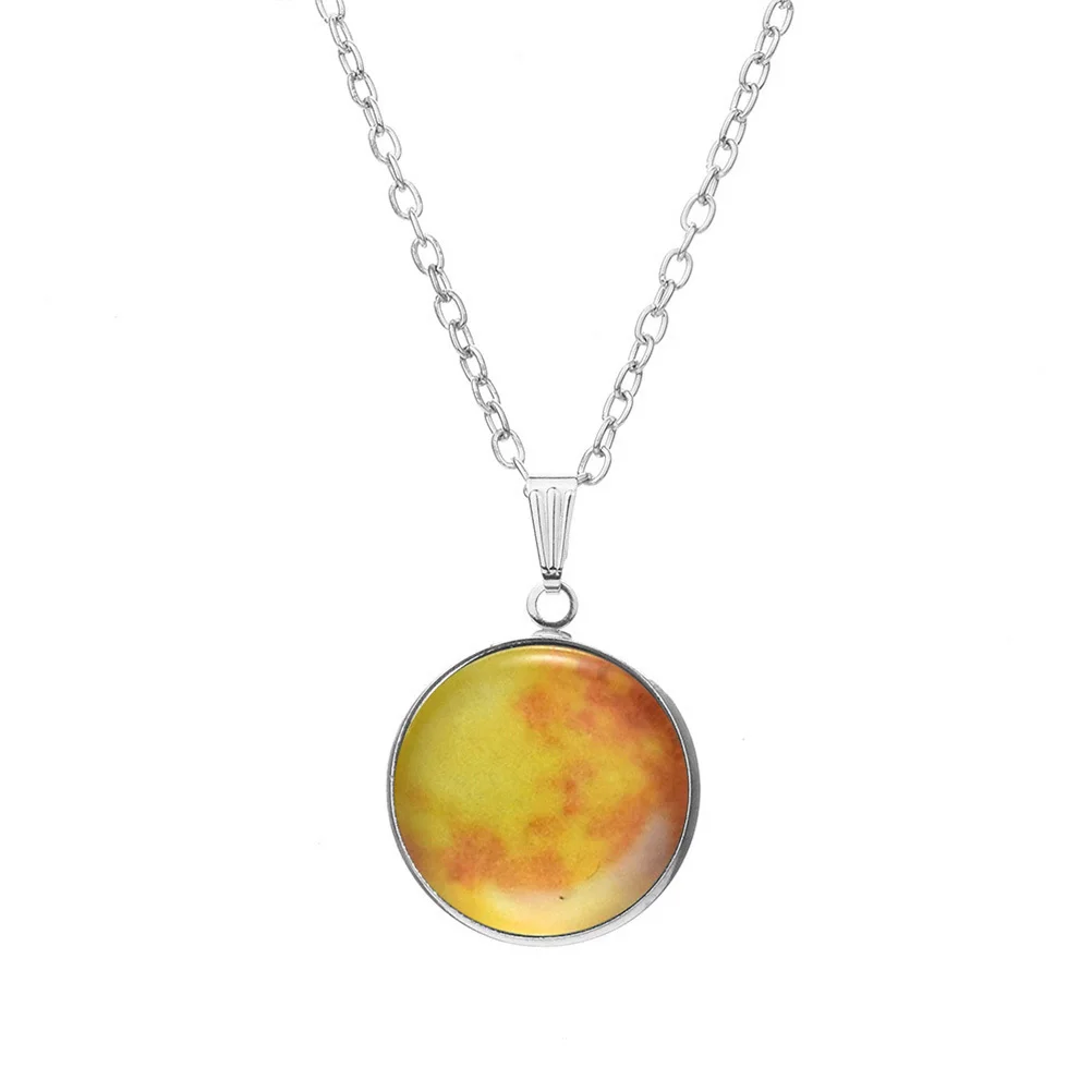 

10pcs Sweater Necklace Time Pendant Charm Luminous Moon Pattern Sweater Chain Holiday Gift Decor for Women (Mixed Pattern)