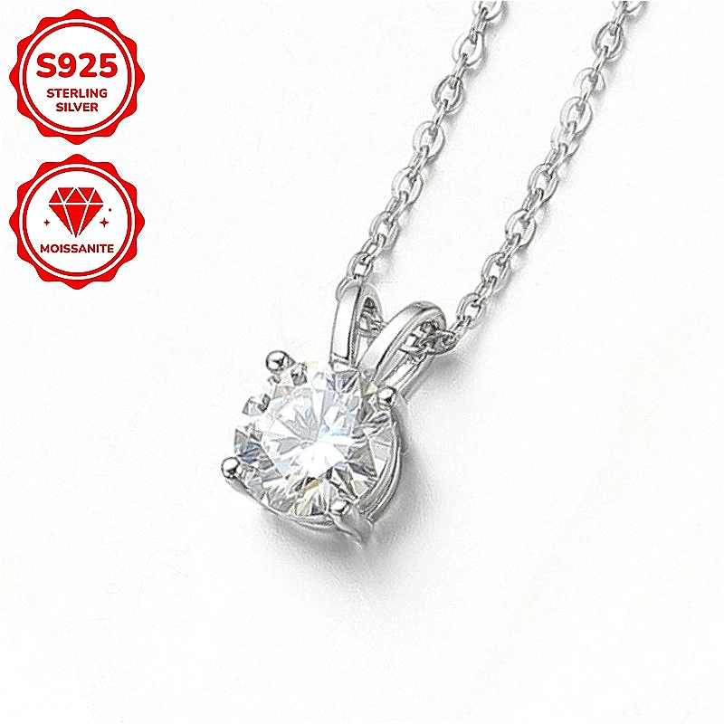 

1 PC 1/2/3 Carat Cute Bunny Necklace, S925 Silver Moissanite Necklace, Perfect for Holidays, Anniversaries, Clothing Accessories