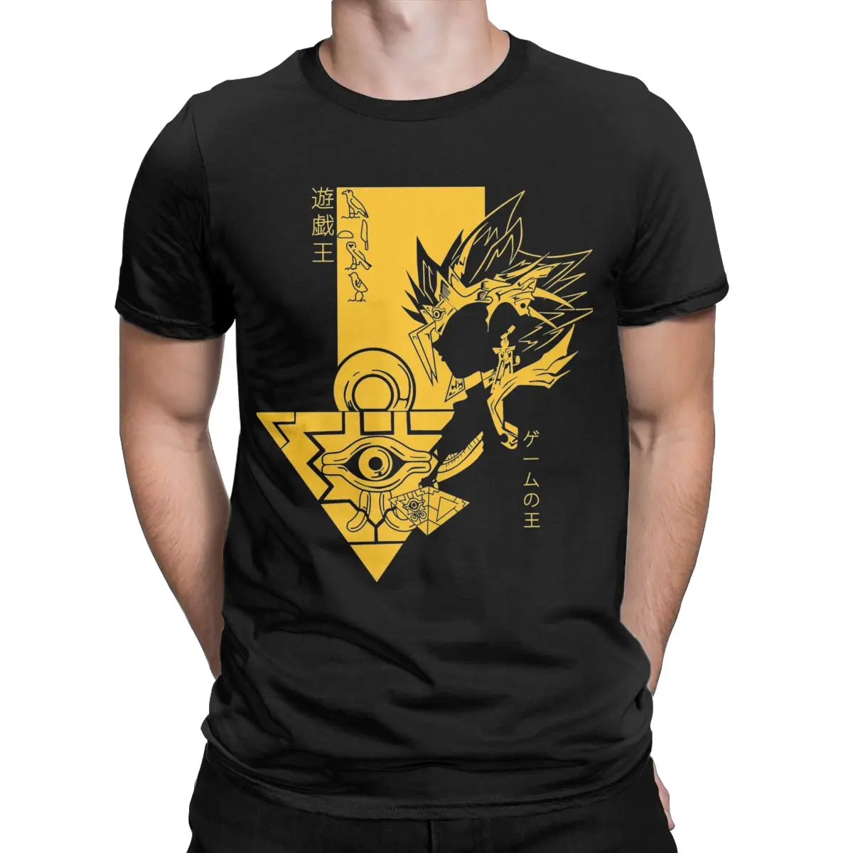 Men\'s Yu-Gi-Oh! T Shirts Anime Cotton Tops Fashion Short Sleeve Crew Neck Tee Shirt Plus Size T-Shirt