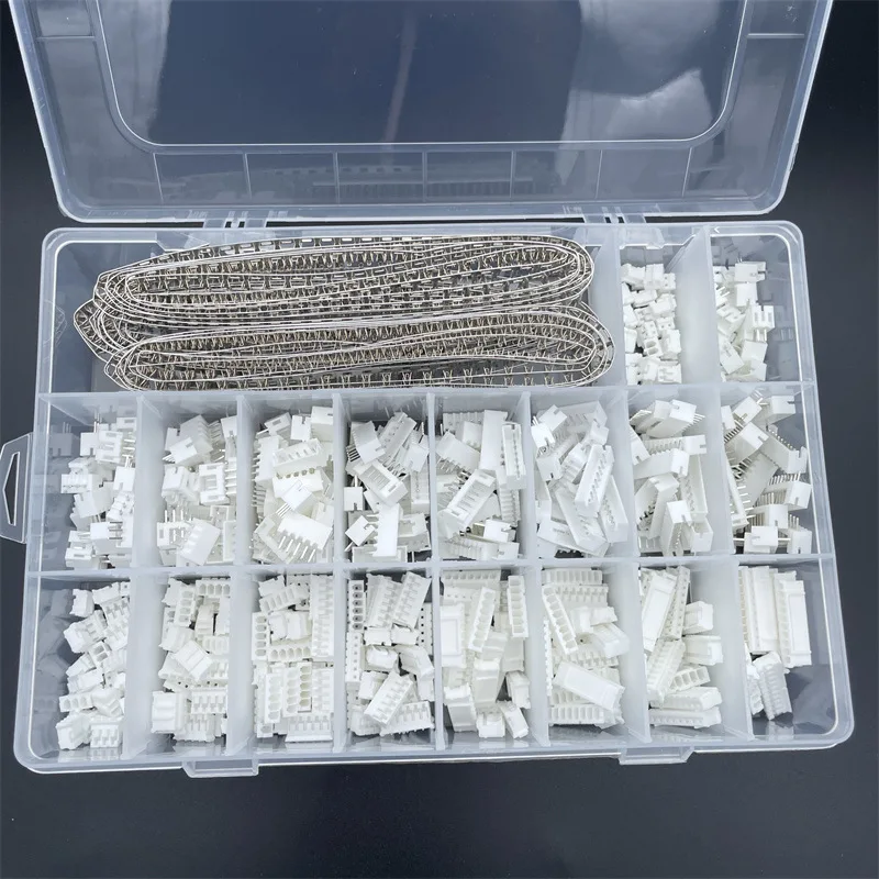 JST PH2.0 2.0mm Connector Kit 2-10Pin Wire Housing Terminal Crimp Pin Straight PCB Header Socket Assortment Box DIY Electronics
